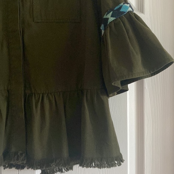 Beautiful Stories/Anthropologie Inika Olive Green Utility Jacket - Size XSmall - Picture 8 of 13
